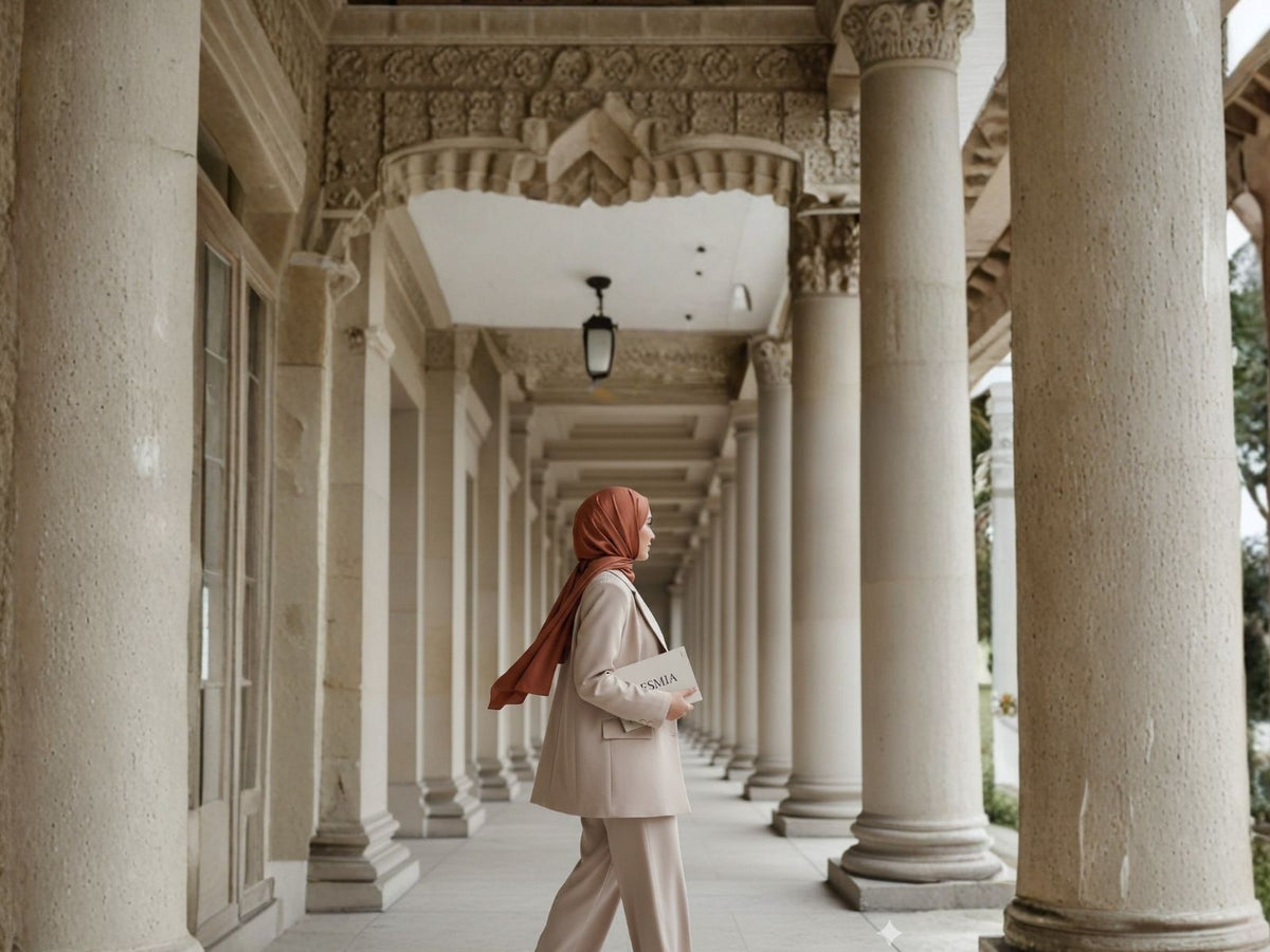 Comment porter une étole couture en hijab — guide Maison ESMIA